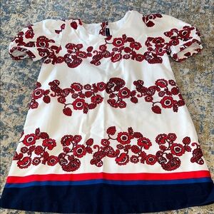 Janie and jack Floral Red and White Dress